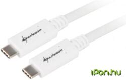 Sharkoon USB 3.1 Type C Összekötő Fehér 50cm 4044951021178 (4044951021178)