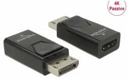 Delock DisplayPort 1.2/1.2a HDMI Átalakító Fekete 3cm 66234 (66234)