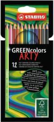 STABILO GREENcolors ARTY Színes ceruza készlet hatszögletű 12 különböző szín
