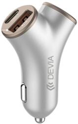 DEVIA Smart Autós töltő 2xUSB 2xUSB-C 48W ezüst (ST112537)