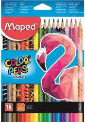 Maped Színes ceruza készlet háromszögletű Color Peps Animal 18 különböző szín