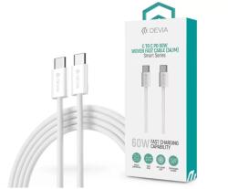 DEVIA USB 2.0 Type C Összekötő Fehér 1m ST399381 (ST399381)
