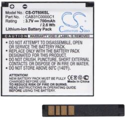 Cameron Sino Alcatel OT-606 CAMERON SINO akku 700mAh LI-ION CAB31C0000C1 kompatibilis (CS-OT606SL)