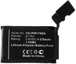 Cameron Sino Apple Watch Series 2 38mm CAMERON SINO Li-Polymer akku 3.8V/270mAh, Apple A1760 kompatibilis, FEKETE (CS-IPW176SH)