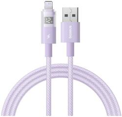 Baseus DISPLAY II adatkábel USB - Lightning 2.4A 100cm lila P10382700511-00 (P10382700511-00)