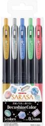 Zebra Sarasa Clip 0.5 Decoshine 5 Colour Set zseléstoll (37860)