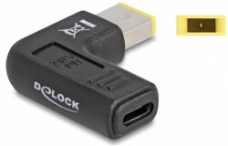 Delock Laptop töltőkábel adapter USB Type-C anya - Lenovo 11.0 x 4.5 mm apa 90° fokban hajlított (60003)