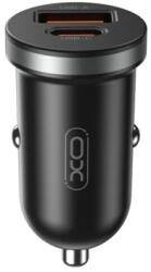XO CC56 Autós töltő 1xUSB 1xUSB-C 30W fekete (XO-CC56)