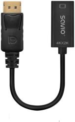 SAVIO DisplayPort 1.2/1.2a HDMI Átalakító Fekete 20cm AK-62 (AK-62)