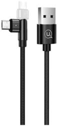 USAMS U60 adatkábel USB - microUSB, LED jelzés, FEKETE (SJ478_MICROUSB_B)