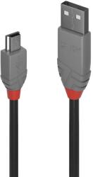 Lindy USB Mini USB Átalakító Fekete-Szürke 2m 36723 (36723)