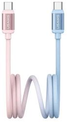USAMS USB 2.0 Type C Összekötő Kék-Rózsaszín 1.2m SJ756USB03 (SJ756USB03)