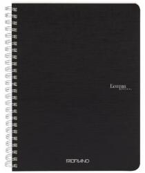 Fedrigoni Ecoqua A5 70 lapos vonalas spirálfüzet fekete (19148209)
