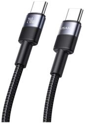 USAMS SY adatkábel Type-C - Type-C, cipőfűző, EZÜST (SJ727USB01)