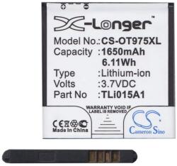 Cameron Sino Vodafone Smart III CAMERON SINO Li-Ion akku 3.7V/1650mAh, Alcatel TLi015A1 kompatibilis, FEKETE (CS-OT975XL)
