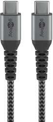 Goobay USB 2.0 Type C Összekötő Szürke 1m 49302 (49302)