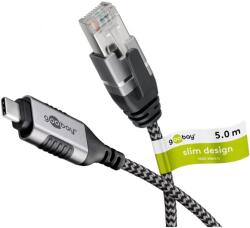 Goobay USB 3.1 Type C RJ-45 Átalakító Fekete-Ezüst 5m 74405 (74405)
