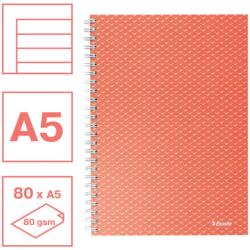 Esselte Colour Breeze spirálfüzet A5 vonalas korall (628473)
