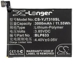Cameron Sino Li-Polymer akku 3.85V/3000mAh, OnePlus BLP633 kompatibilis, FEKETE (CS-YJT310SL)