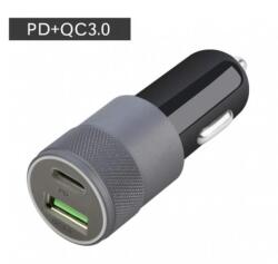N-BASE Autós töltő 1xUSB + USB-C 18W (NBA-CARQCC-18W)
