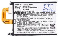 Cameron Sino Li-Ion akku 3.8V/1800mAh, YOTAPHONE YT0125081 kompatibilis, FEKETE (CS-YTC966SL)