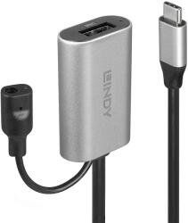 Lindy USB 3.0 Type C Hosszabbító Fekete 5m 43270 (43270)