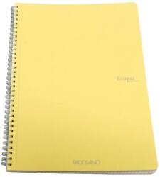 Fedrigoni Ecoqua A4 70 lapos kockás spirálfüzet sárga (19290108)