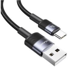USAMS SY adatkábel USB - Type-C, cipőfűző, FEKETE (SJ718USBSG01)