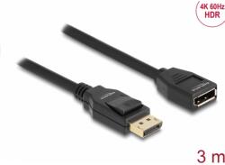 Delock DisplayPort 1.2/1.2a Hosszabbító Fekete 3m 80003 (80003)