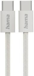 Hama Adatkábel szövet USB-C/USB-C 1m bézs (4047443532015)