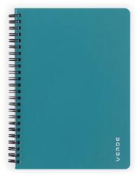 Verde Spirálfüzet A5 60 lapos PP vonalas türkiz (8-872)