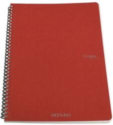 Fedrigoni Ecoqua A4 70 lapos kockás spirálfüzet piros (19290106)