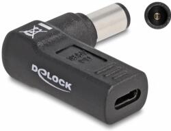 Delock Laptop töltőkábel adapter USB Type-C anya - HP 7.4 x 5.0 mm apa 90° fokban hajlított (60005)
