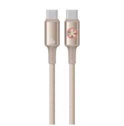 USAMS HUAN adatkábel Type-C - Type-C, 120cm, TITÁNSZÜRKE (SJ752USB02)
