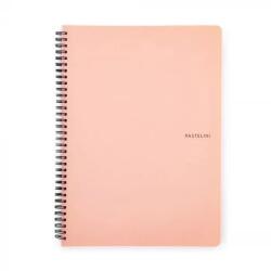 KARTON P+P Pastelini spirálfüzet A4 60 lapos vonalas Apricot (8-799)