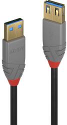 Lindy USB 3.0 Hosszabbító Fekete 3m 36763 (36763)