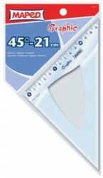  GRAPHIC 45°-os 21cm-es átfogójú műanyag háromszög vonalzó