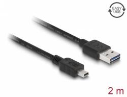Delock USB Mini USB Átalakító Fekete 2m 85554 (85554)