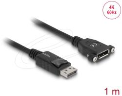 Delock DisplayPort 1.2/1.2a Hosszabbító Fekete 1m 85114 (85114)