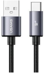 USAMS U91 adatkábel USB - Type-C 18W gyorstöltő 100cm Sötétszürke SJ767USB01 (SJ767USB01)