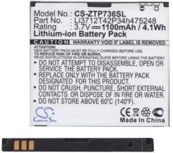 Cameron Sino ZTE Atlas 3.5W CAMERON SINO Li-Ion akku 3.7V/1100mAh, Orange Li3712T42P3h475248 kompatibilis, FEKETE (CS-ZTP736SL)