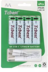Tcbest Újratölthető R6 ceruza akku (AA) 750mah 4db