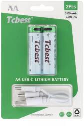 Tcbest Újratölthető R6 ceruza akku (AA) 650mah 2db
