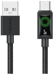 USAMS U92 adatkábel USB - Type-C 18W gyorstöltő 120cm Fekete SJ772USB01 (SJ772USB01)