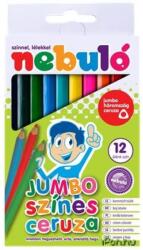Nebulo Színes ceruza készlet háromszögletű jumbo 12 különböző szín (JSZC-TR-12)