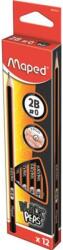 Maped Grafitceruza 2B háromszögletű Black Peps 12 db