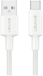 USAMS U90 adatkábel USB - Type-C 3A gyorstöltő 100cm FEHÉR SJ761USB01 (SJ761USB01)