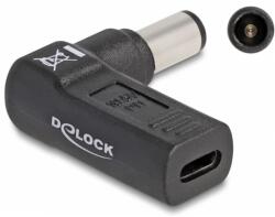 Delock Laptop töltőkábel adapter USB Type-C anya - Dell 7.4 x 5.0 mm apa 90° fokban hajlított (60008)