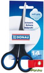 DONAU SOFT GRIP olló 14cm fekete-kék