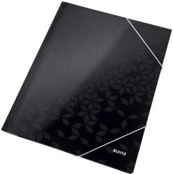 Leitz Wow karton fekete gumis mappa (39820095) - ipon